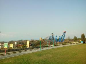 a roller coaster on the side of a road at La Maison du Port in Lazise