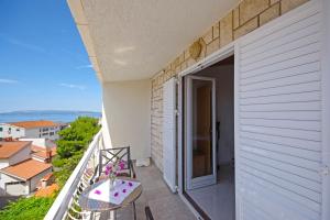 Balkón alebo terasa v ubytovaní Makarska sea view rooms
