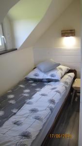 Säng eller sängar i ett rum på Domek na Przylasku