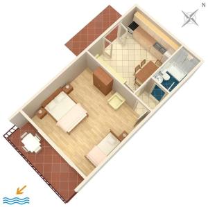 Půdorys ubytování Apartmani Ujdur