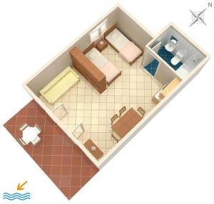 Půdorys ubytování Apartmani Ujdur
