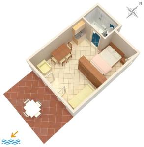 Půdorys ubytování Apartmani Ujdur