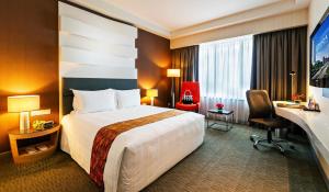 Postel nebo postele na pokoji v ubytování Hotel Armada Petaling Jaya