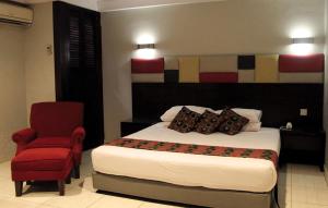 Letto o letti in una camera di Hotel Alma