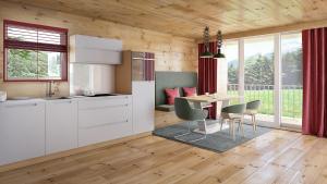 Dapur atau dapur kecil di HOCHoben Chalets & Mobilhomes