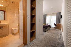Koupelna v ubytování Hotel Nova
