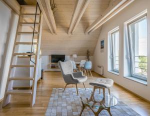 Χώρος καθιστικού στο Apartmán se sklípkem