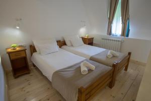 Rúm í herbergi á Hotel Polar Star