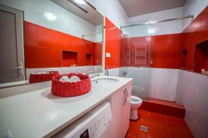 Koupelna v ubytování Guest House Theodora