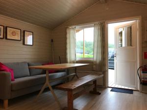 A seating area at Bergen Camping Park