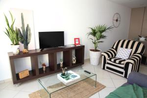 TV a/nebo společenská místnost v ubytování Casa do adro 3