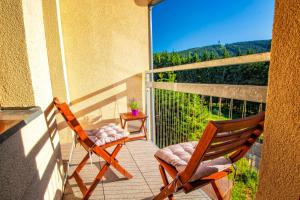 Balkón nebo terasa v ubytování Horský Apartmán Klínovec 3
