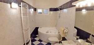 a bathroom with a tub and a toilet and a sink at Makarska Best Buy Apartments in Makarska +16 photos
