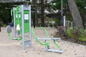 Posilňovňa alebo fitness centrum v ubytovaní Natura Apartament