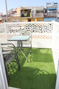 Balkón alebo terasa v ubytovaní Apartamentos Angelita Plaza Beach