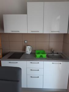 Kuchyň nebo kuchyňský kout v ubytování Apartmani Frano