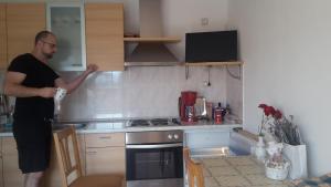 Kuchyň nebo kuchyňský kout v ubytování Apartment Bataja