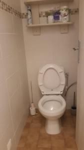 a bathroom with a white toilet in a stall at Central Parc in Briançon