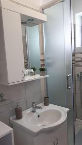 Koupelna v ubytování Apartman Lidija