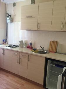 Kuchyň nebo kuchyňský kout v ubytování 2-х комнатная квартира, первая линия от моря