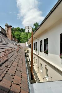 a view from the roof of a building at Safrano Palace in Braşov