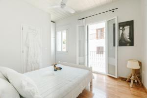 Postel nebo postele na pokoji v ubytování Asterias house, Skopelos
