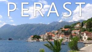 a view of a town on a body of water at Apartments Jovanović in Perast