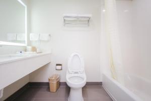 een badkamer met een toilet, een wastafel en een bad bij Palace Inn- Louetta in Spring
