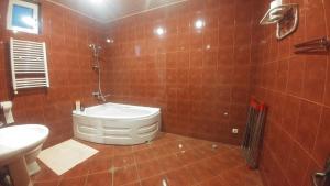ein Bad mit einem WC und einem Waschbecken in der Unterkunft Rose House in Tbilisi City
