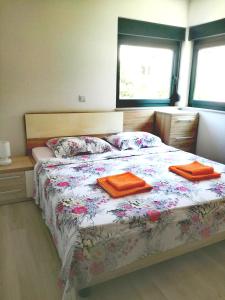 Postel nebo postele na pokoji v ubytování Beach apartment in Mandre