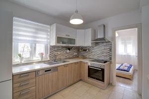 Kuchyň nebo kuchyňský kout v ubytování Apartman Luka