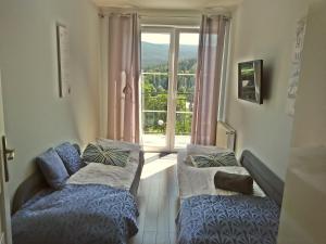 Postel nebo postele na pokoji v ubytování Apartamenty Amika