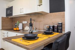 Kuchyň nebo kuchyňský kout v ubytování Apartment Velvet