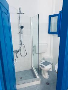 Kúpeľňa v ubytovaní Pelagos Studios + 37 fotografií