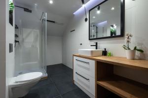 Łazienka w obiekcie Morskie Apartamenty "Zefir" "Notos" "Loft" "Gniazdo"