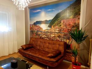 A seating area at Casa Coqueta y confortable en Oviedo