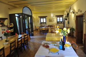 Reštaurácia alebo iné gastronomické zariadenie v ubytovaní Agriturismo La Caputa