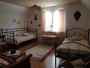 Postel nebo postele na pokoji v ubytování Holiday Home Småland