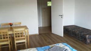 Postel nebo postele na pokoji v ubytování Apartmány Orlík - Loužek