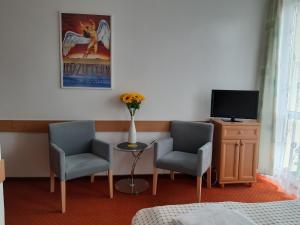 Televízia a/alebo spoločenská miestnosť v ubytovaní Willa Jasna + 32 fotografií