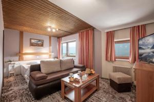 Alpenhotel Edelweiss tesisinde bir oturma alanı