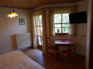 Televízia a/alebo spoločenská miestnosť v ubytovaní Ferienhaus Kahr Appartment Roßbrand