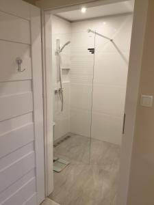 Vonios kambarys apgyvendinimo įstaigoje Apartament z widokiem na starówkę