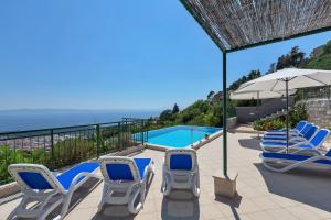 Bazén v ubytovaní Villa Makar,heated pool,gym,grill,seaview alebo v jeho blízkosti