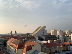 Výhľad na mesto Győr alebo výhľad na mesto priamo z apartmánu