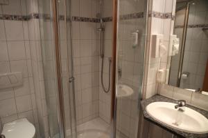 Koupelna v ubytování Hotel Anika