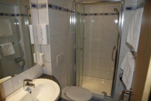 Koupelna v ubytování Hotel Anika