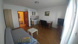 a living room with a couch and a table at Villa Franko in Prizna