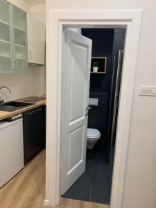 Kuchyň nebo kuchyňský kout v ubytování Apartmani SB 42