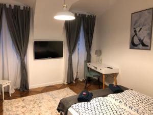 TV a/nebo společenská místnost v ubytování Apartmani SB 42